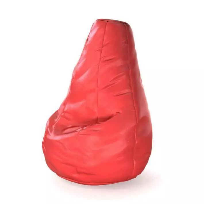 Red bean bag chair 21 am121 3D model_0