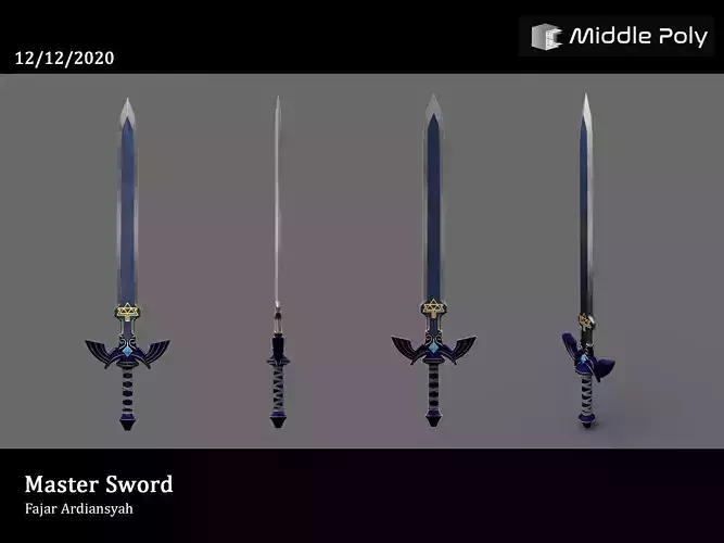 Master Sword Original Concept Free low-poly 3D model