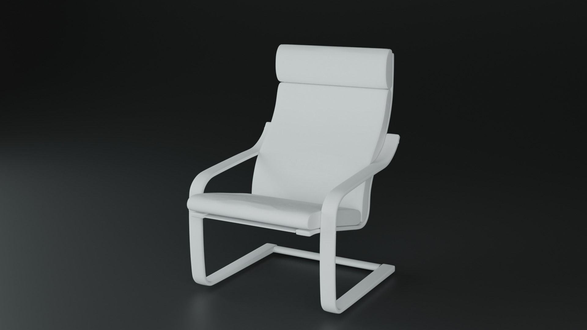 armchair chair 3D model_1