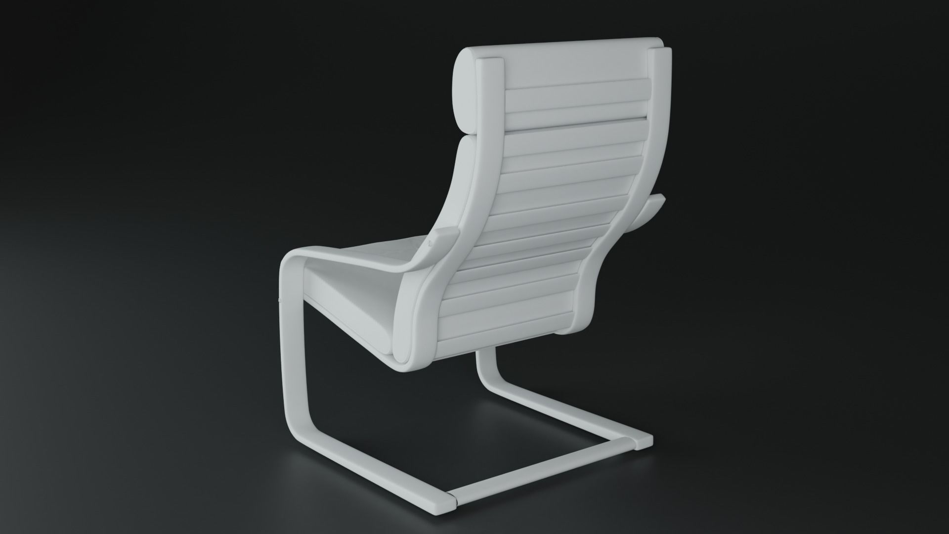 armchair chair 3D model_2