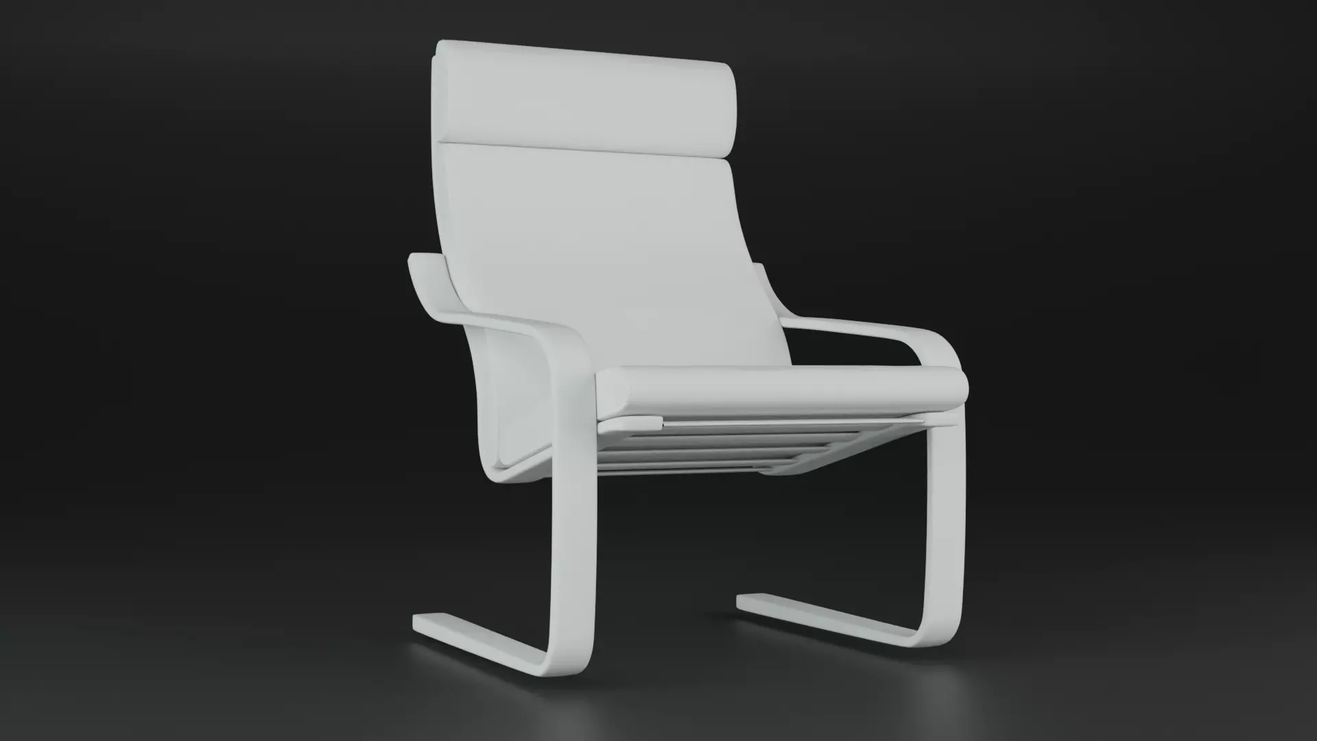 armchair chair 3D model_0