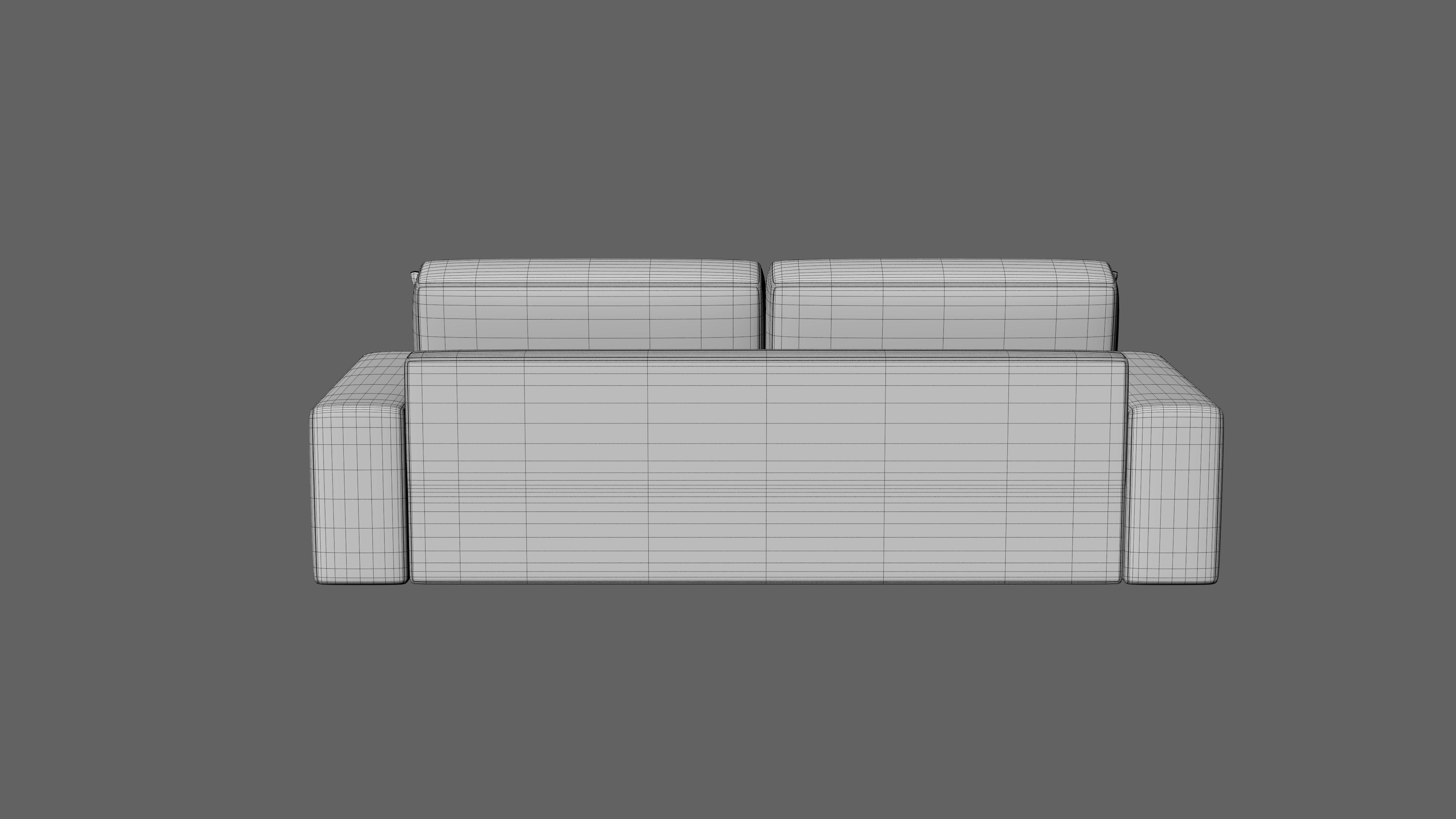 Fabric Sofa Low-poly 3D model_11