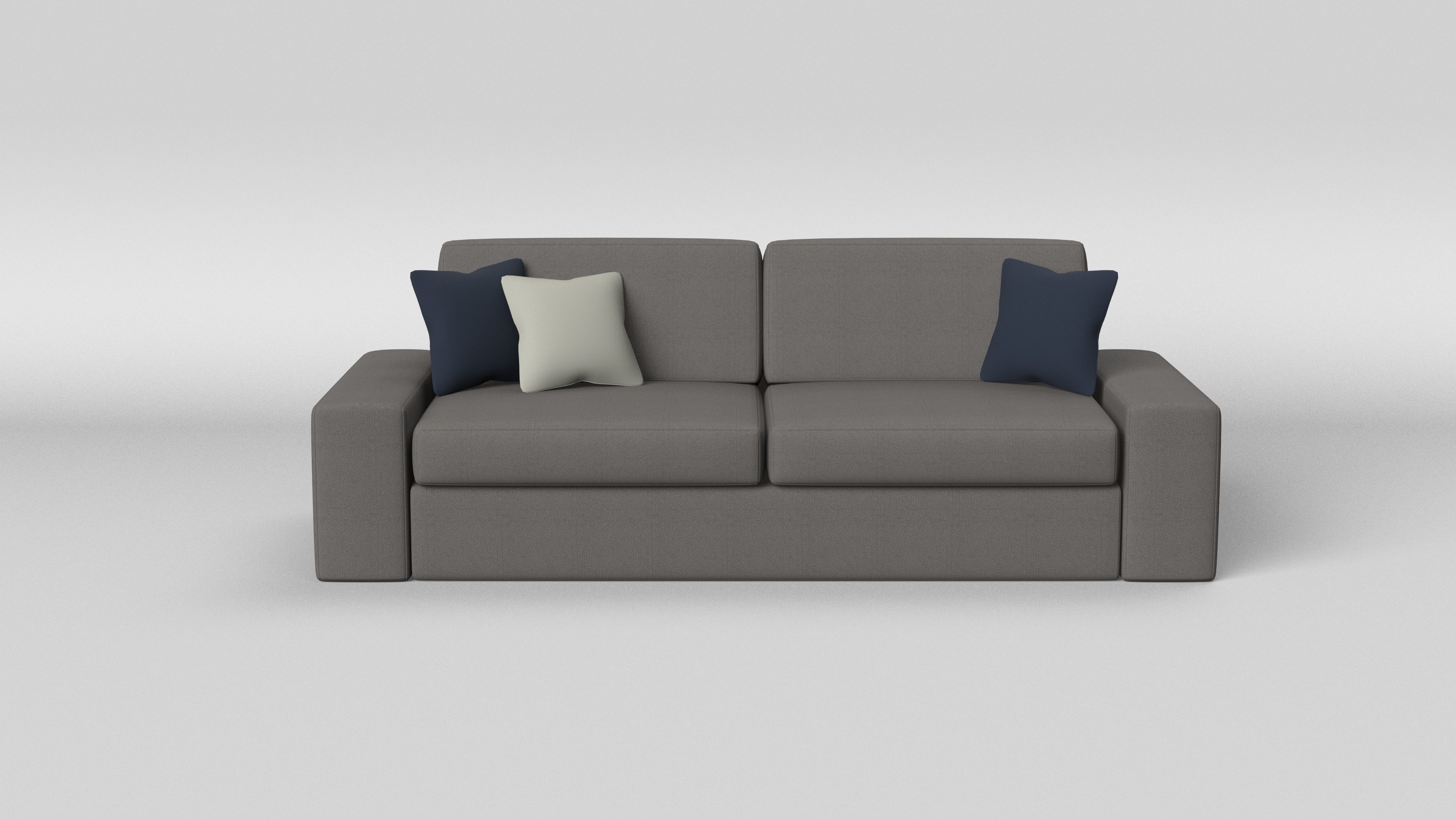 Fabric Sofa Low-poly 3D model_1