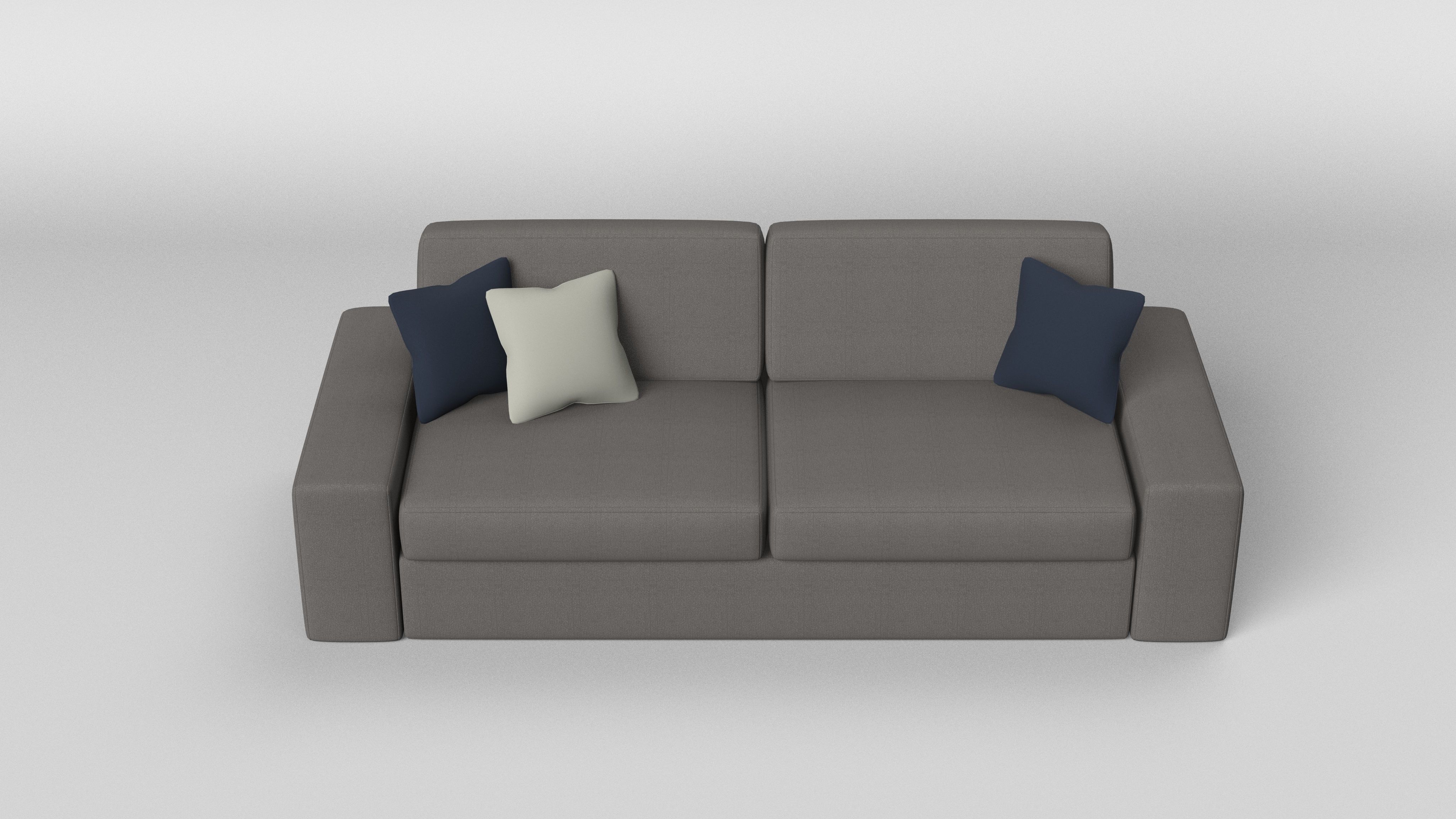 Fabric Sofa Low-poly 3D model_6