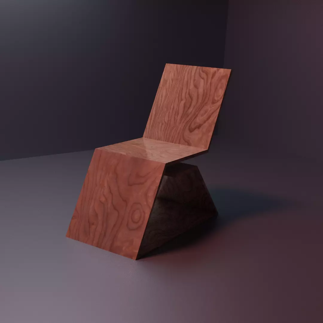 chair made of wood Free 3D model