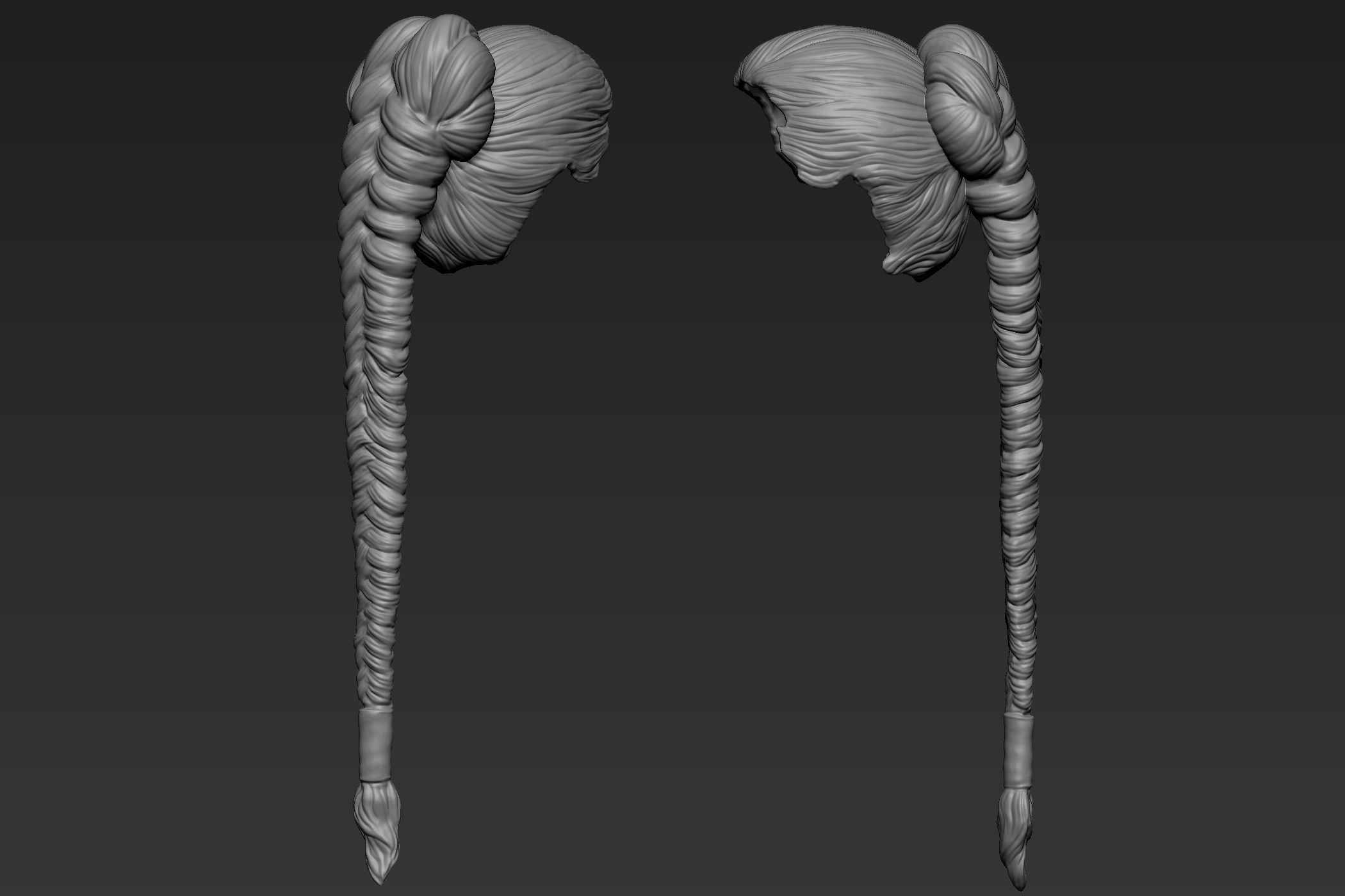 Female Hair Collection 3 3D model_10