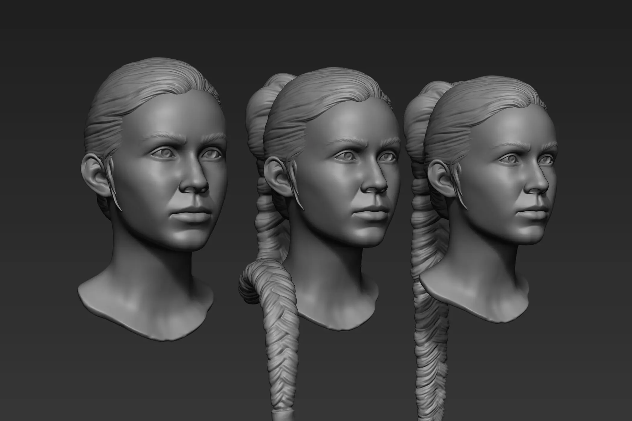 Female Hair Collection 3 3D model_0