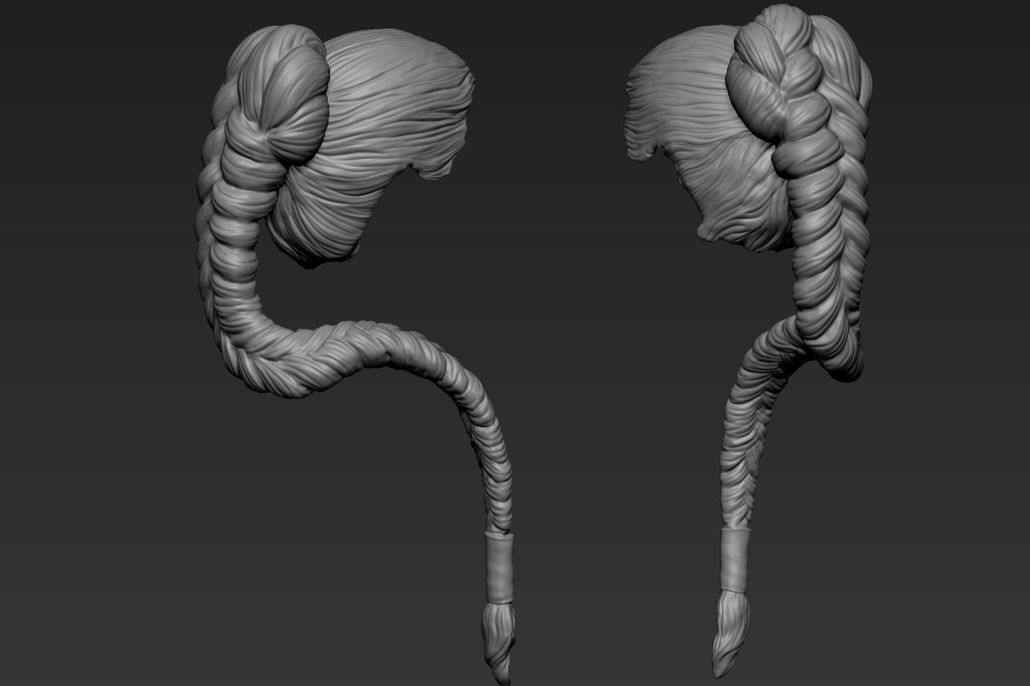 Female Hair Collection 3 3D model_9