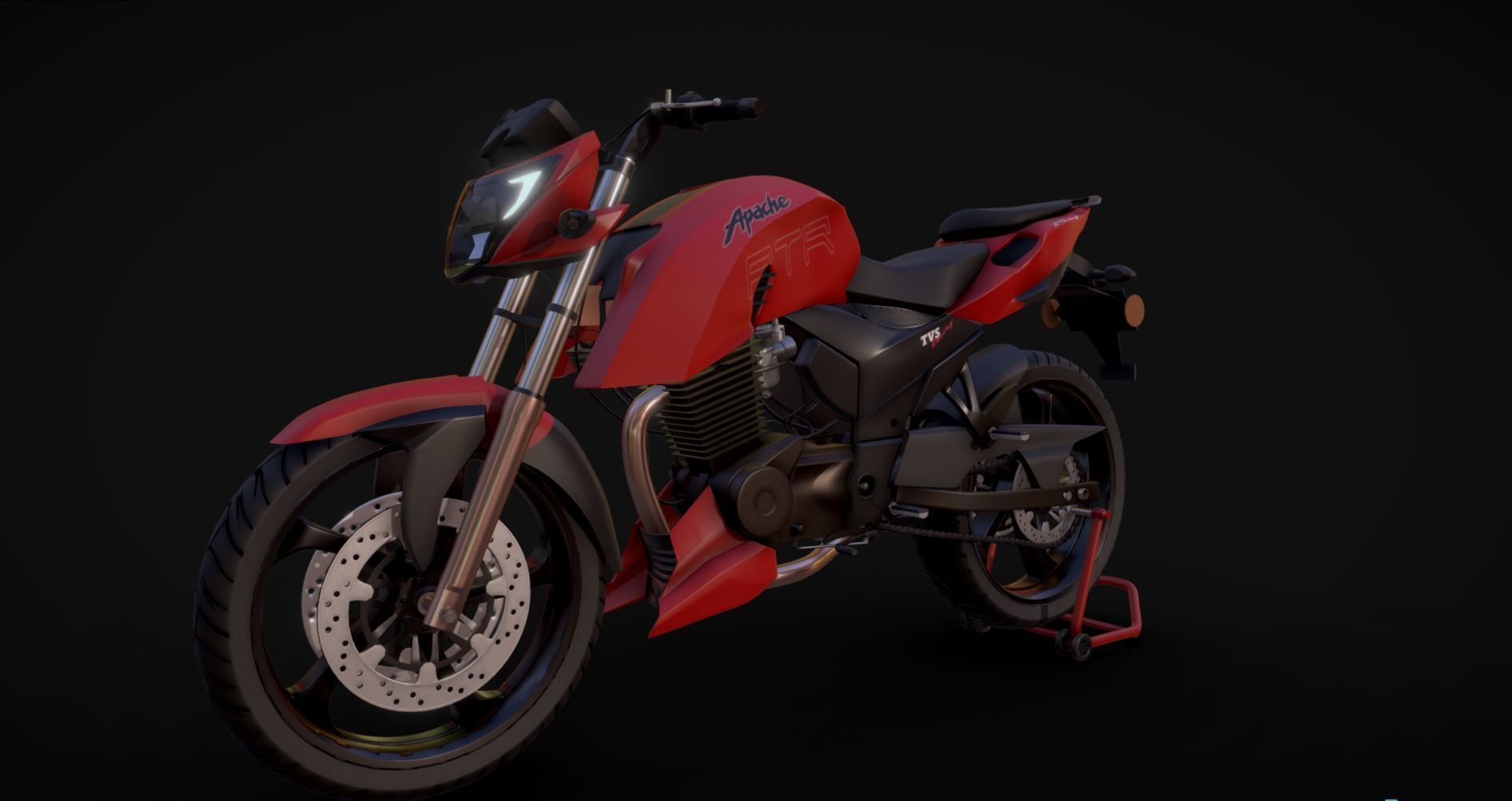 TVS Apache RTR 200 4V 3D model_9