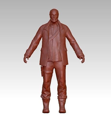 Man Realistic high poly and low poly 3D print model
