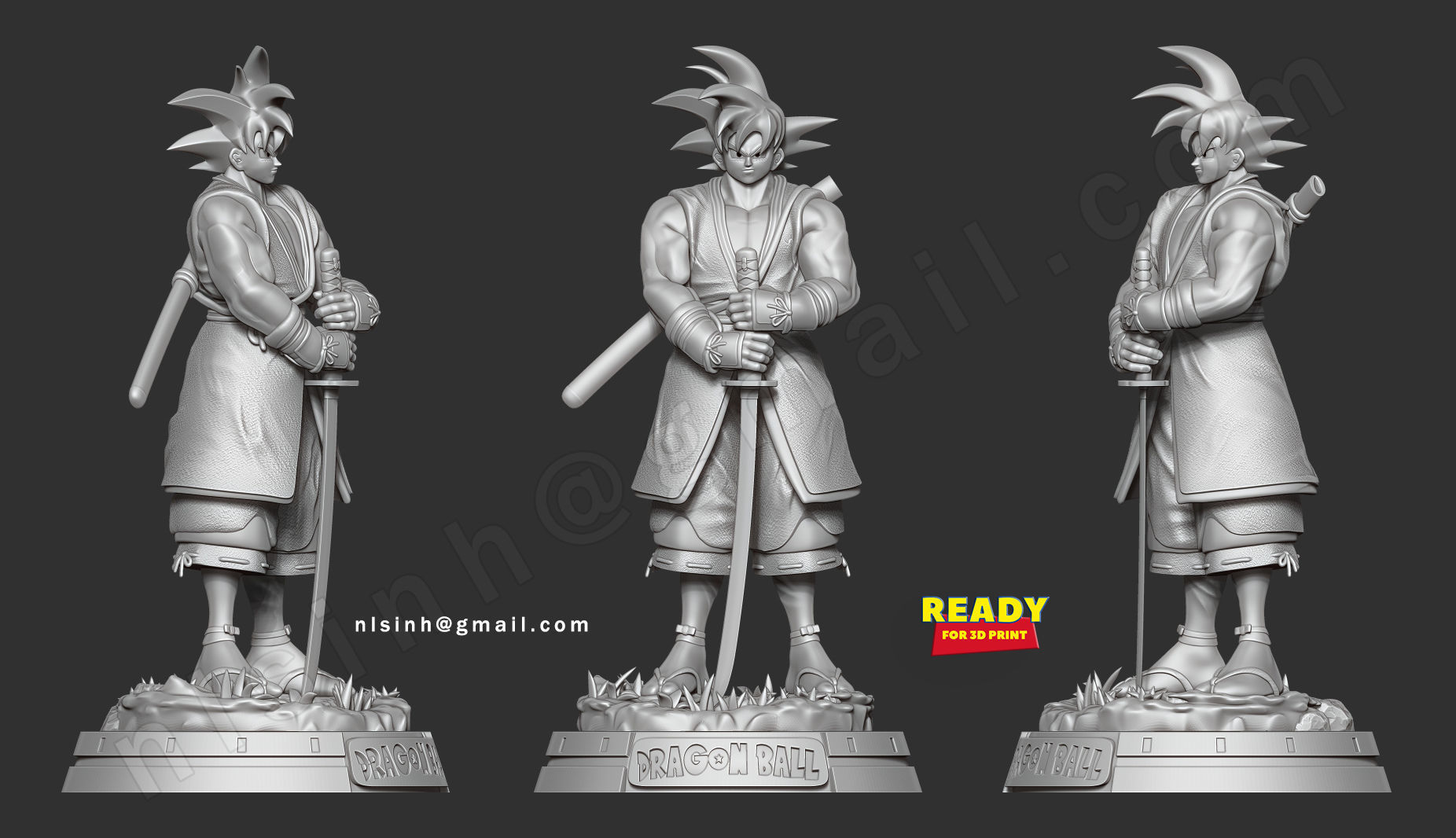 Samurai Goku 3D print model_4