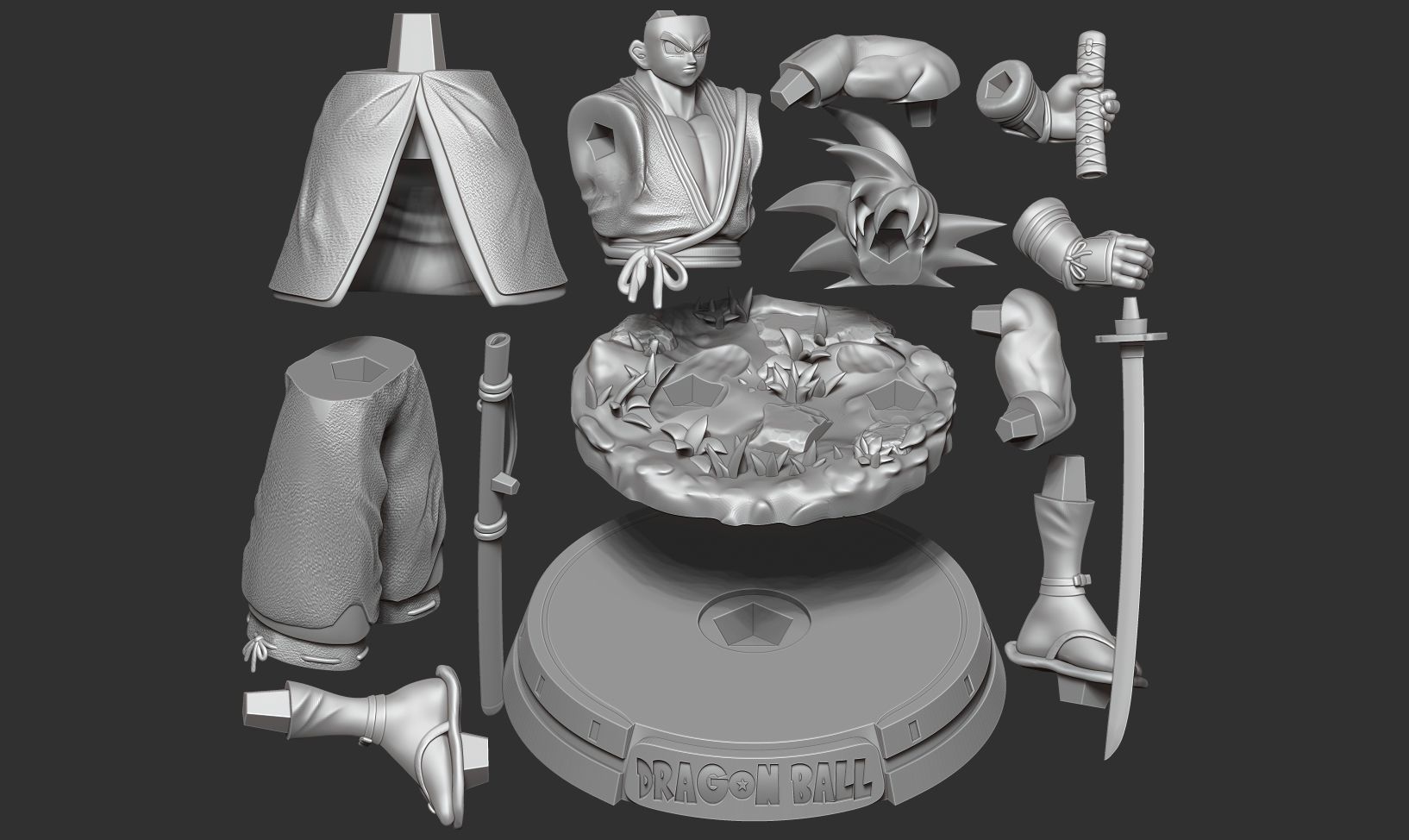 Samurai Goku 3D print model_2