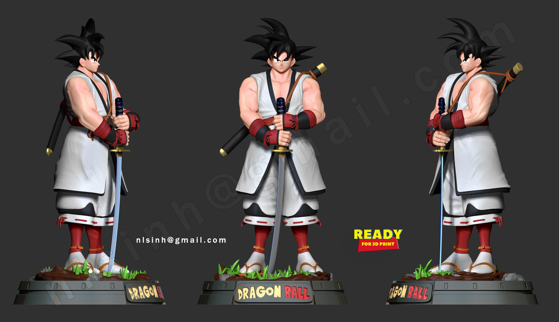 Samurai Goku 3D print model_3