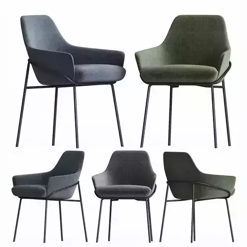 Jackie Chair Berto Salotti 3D model