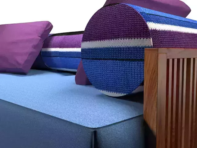 sofa model with cushions