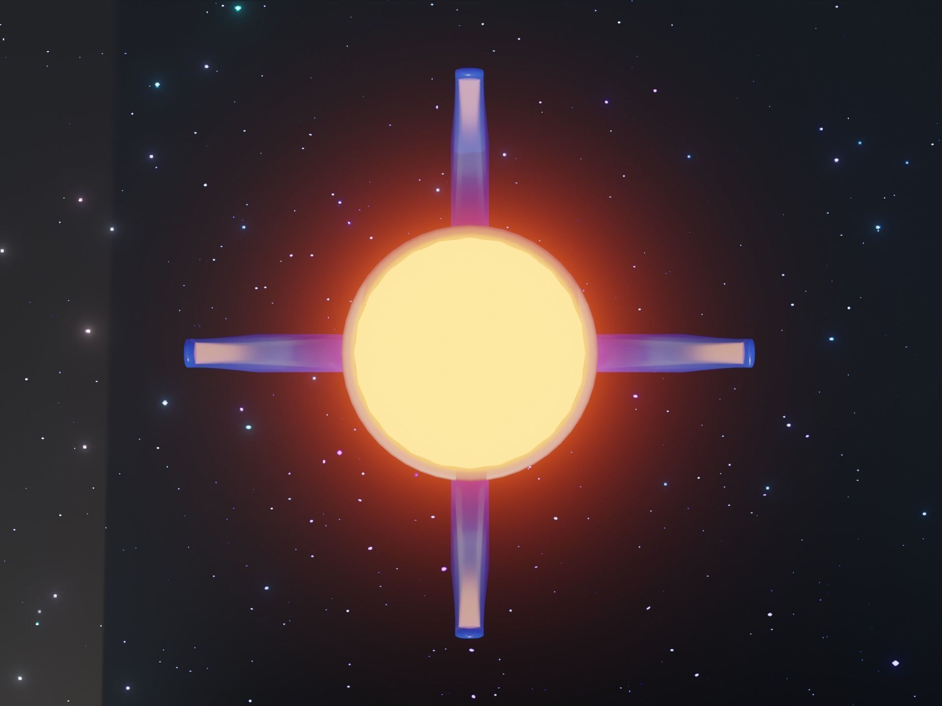 Rocket Ship Low-poly 3D model_4