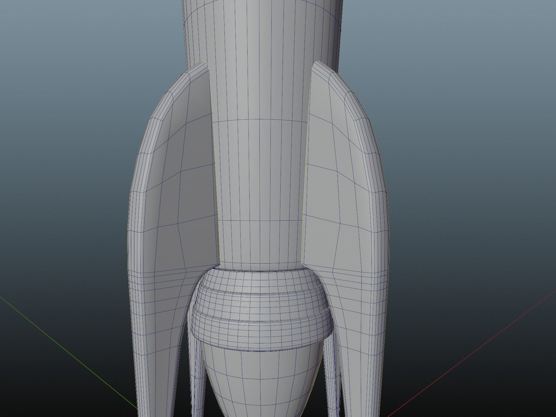 Rocket Ship Low-poly 3D model_9