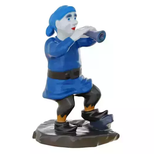 Gnome Figurine Playing The Pipe