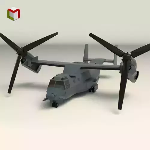 Low Poly Military Aircraft 01