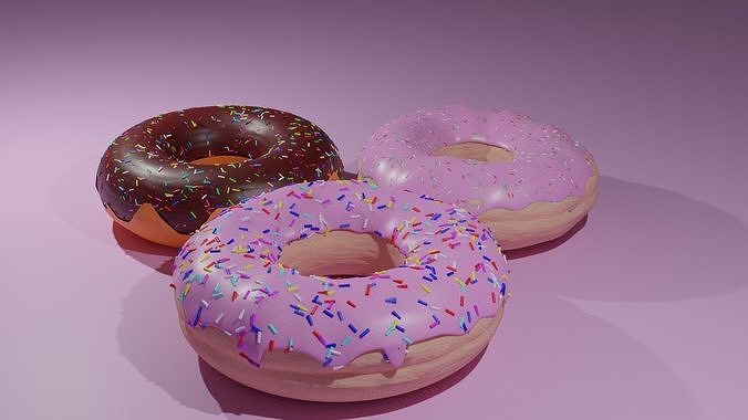 Donuts donut with sprinkles 3D model