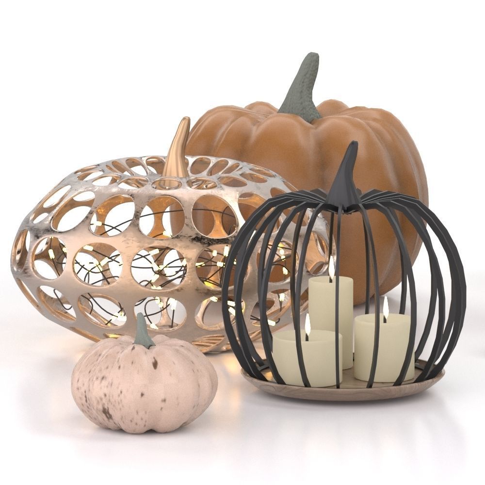 Halloween decorative set 3D model_5