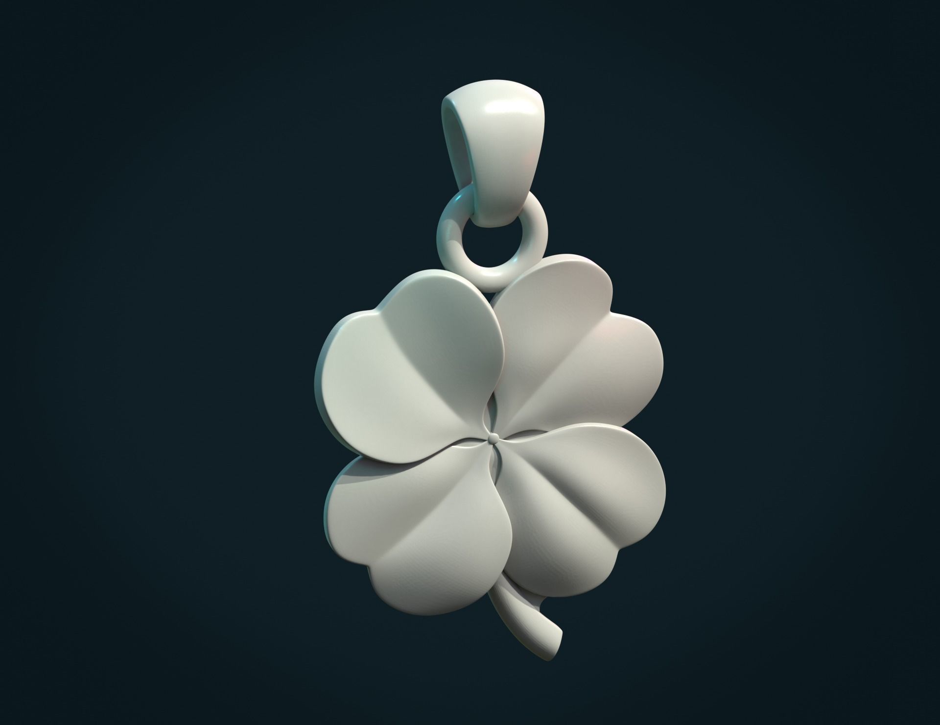 Clover Pendant 3D print model_7