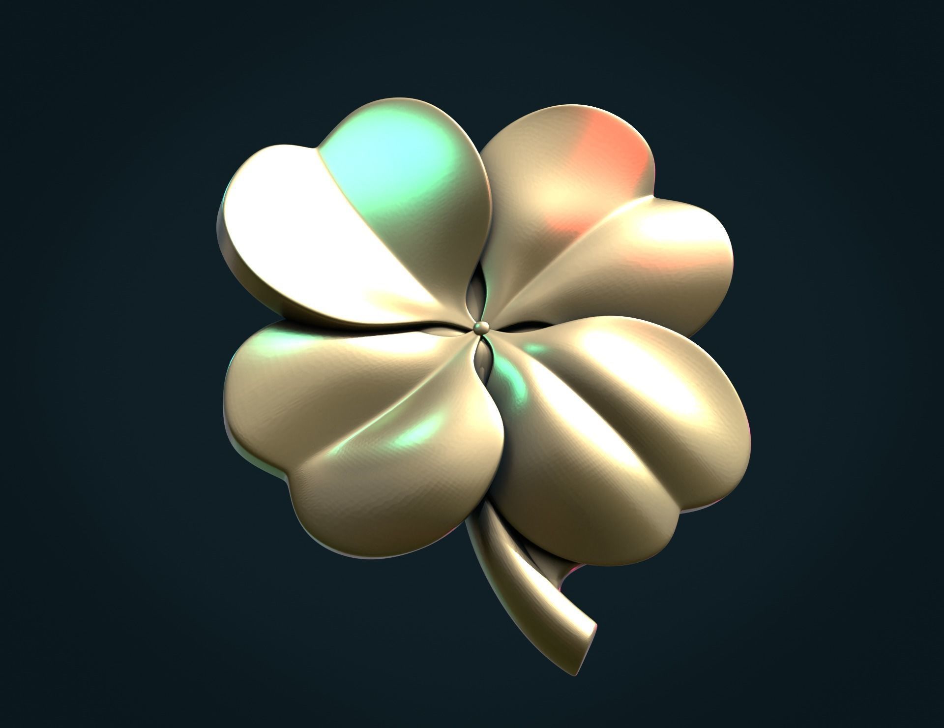 Clover Pendant 3D print model_6