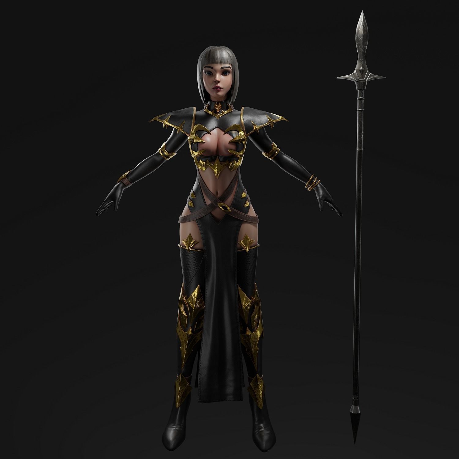 Akira - Game Ready Character Free low-poly 3D model_1