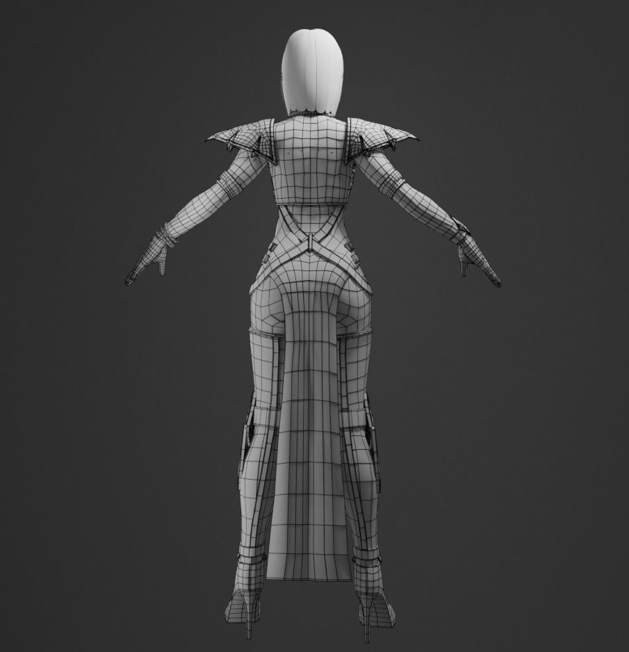 Akira - Game Ready Character Free low-poly 3D model_4