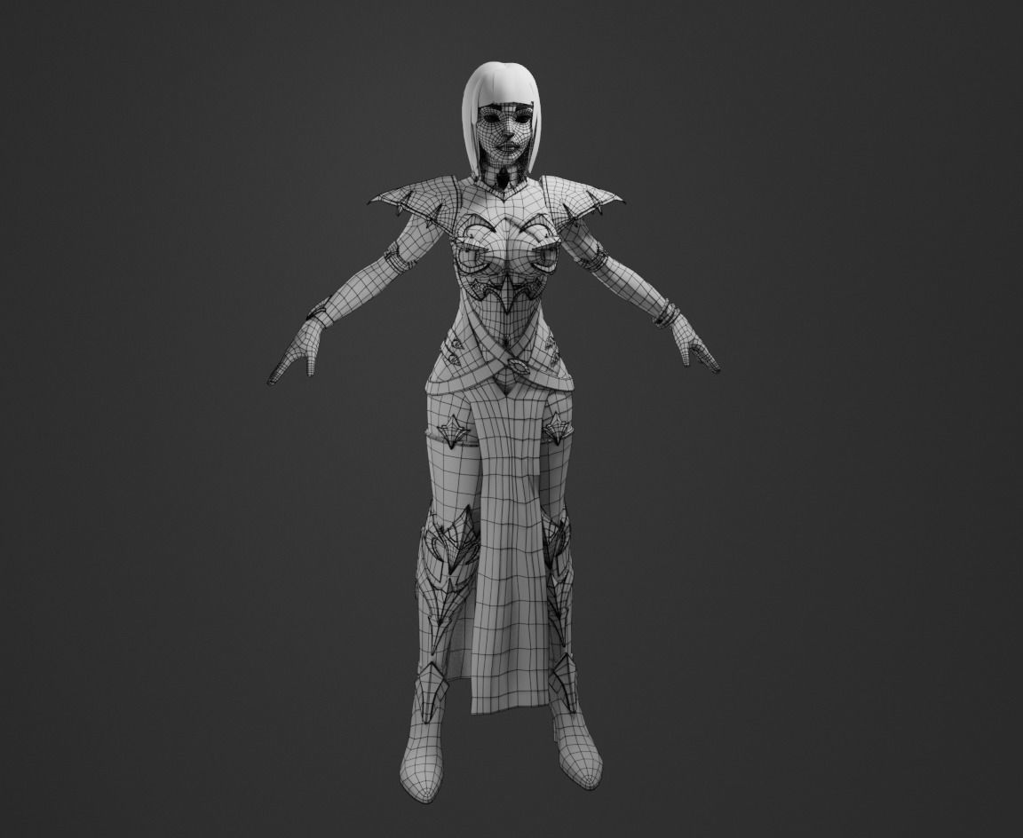 Akira - Game Ready Character Free low-poly 3D model_3