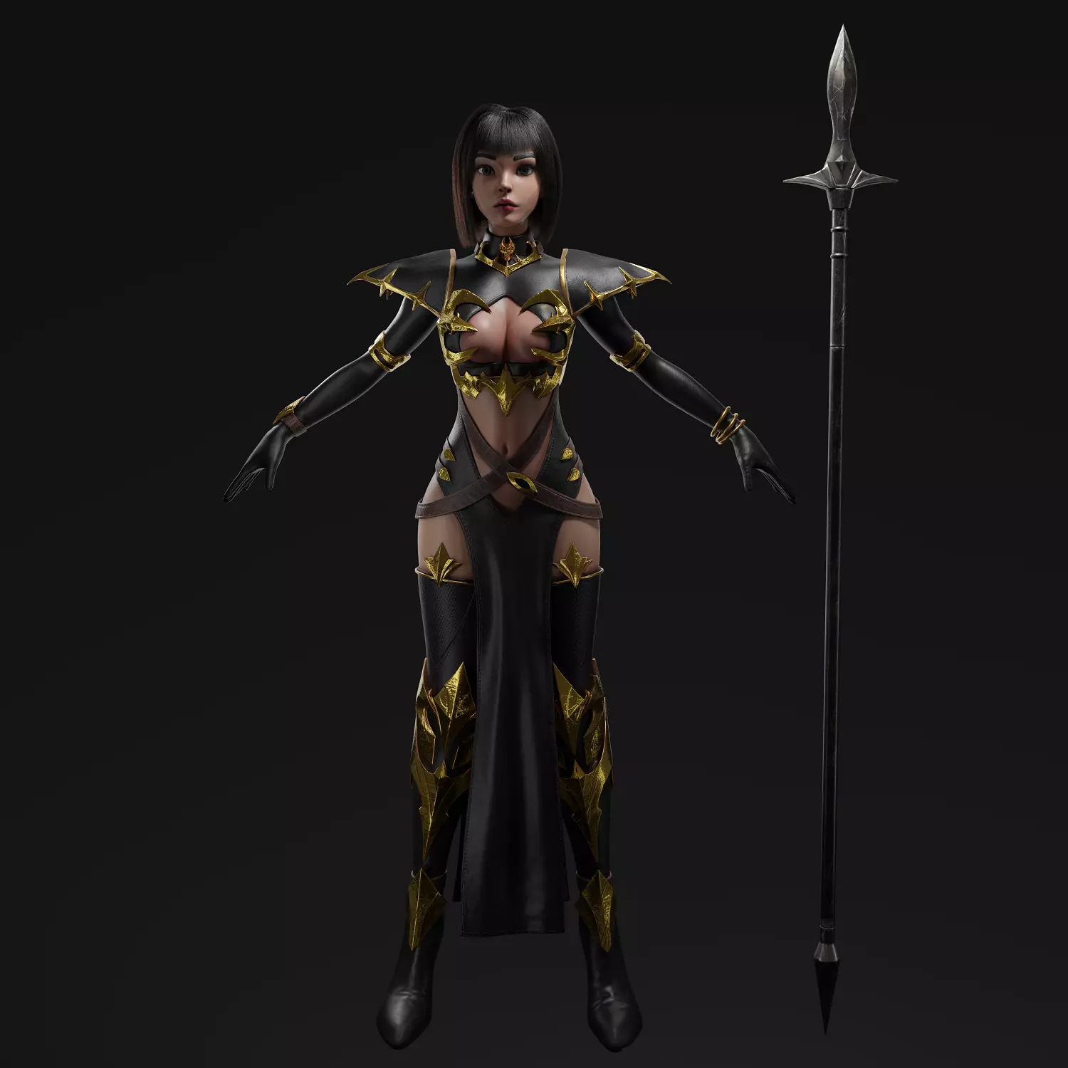 Akira - Game Ready Character Free low-poly 3D model_0