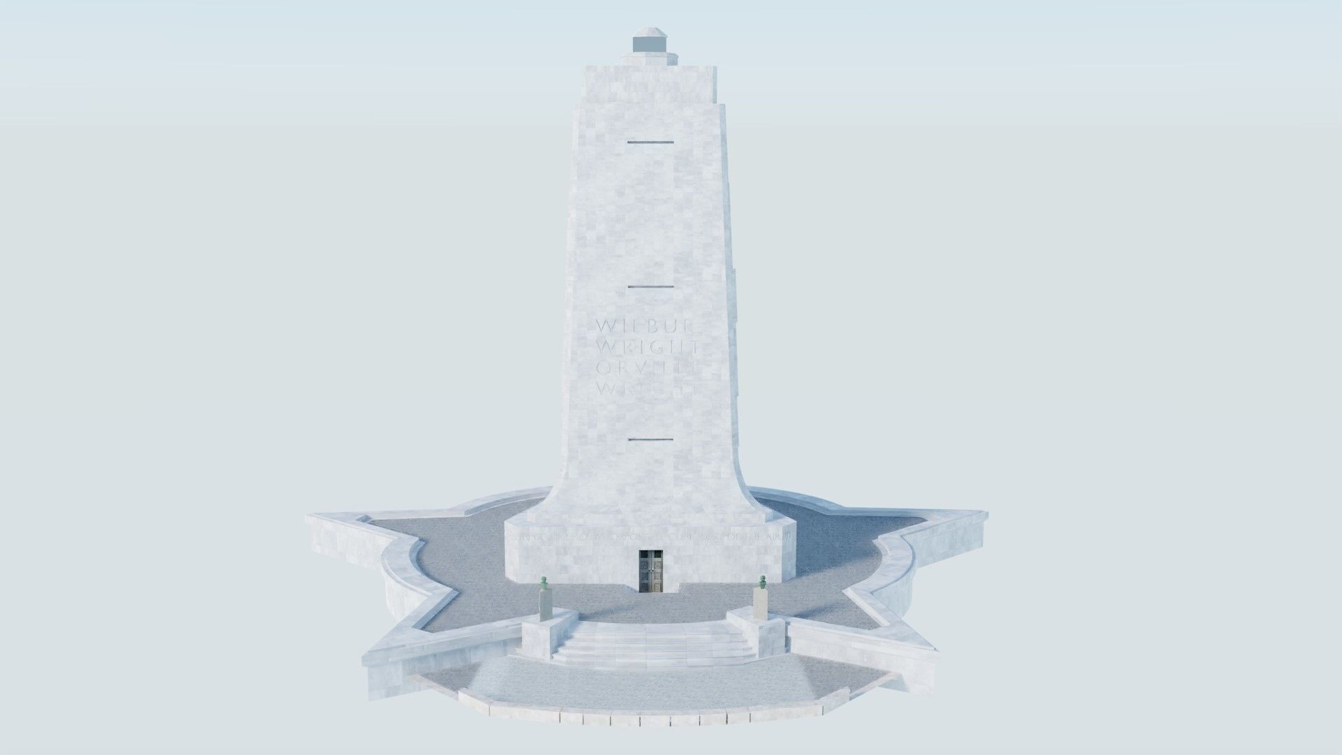 Wright Brothers National Memorial Low-poly 3D model_1