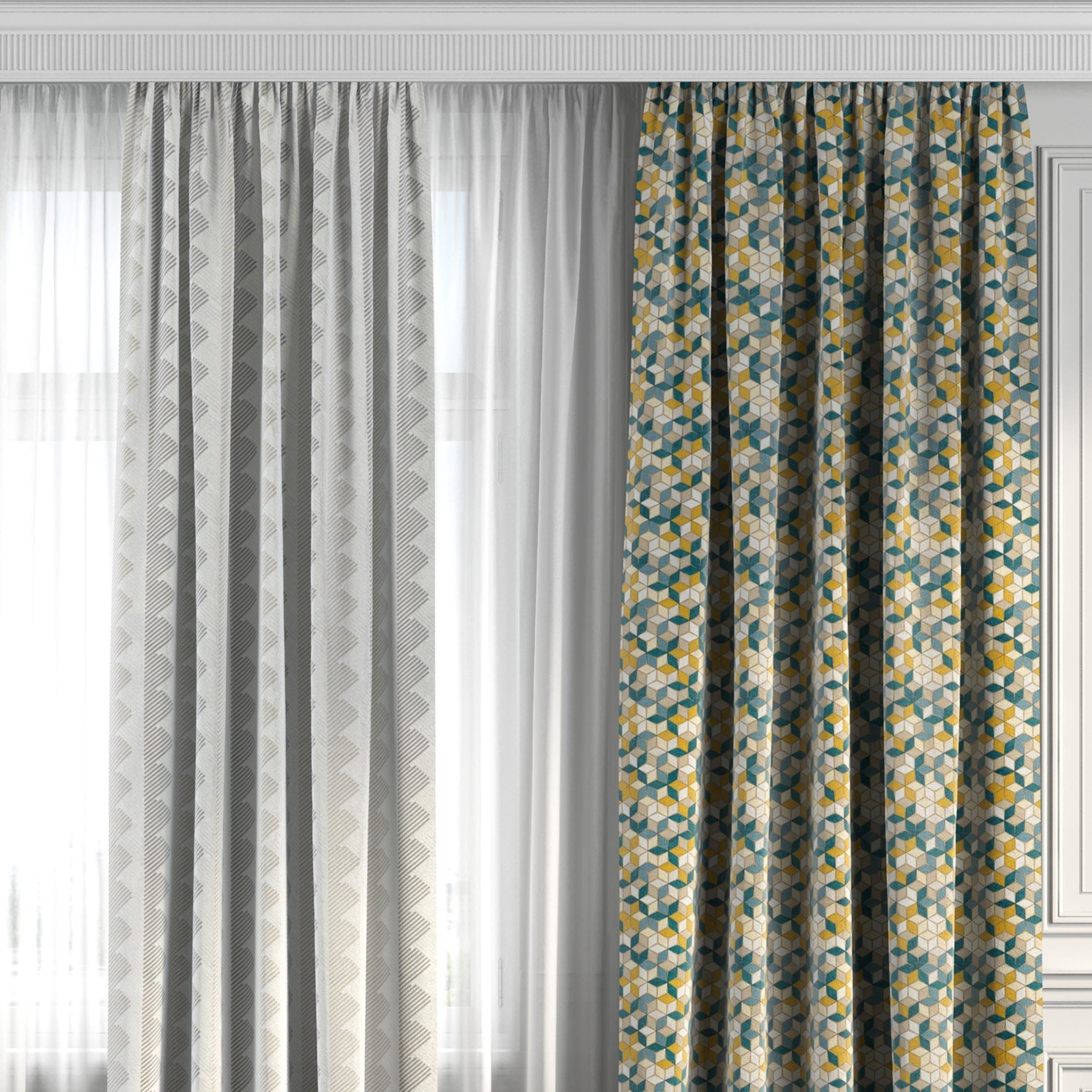 Curtain Set 238 3D model_1