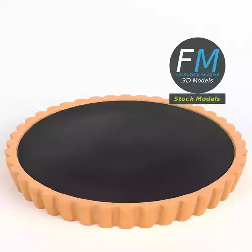 Chocolate tart pie 3D model
