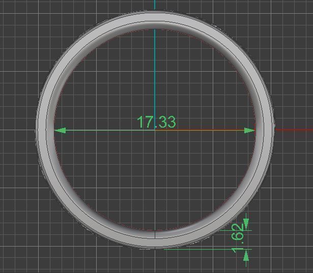 Christmas ring with snowflakes 3D print model_7