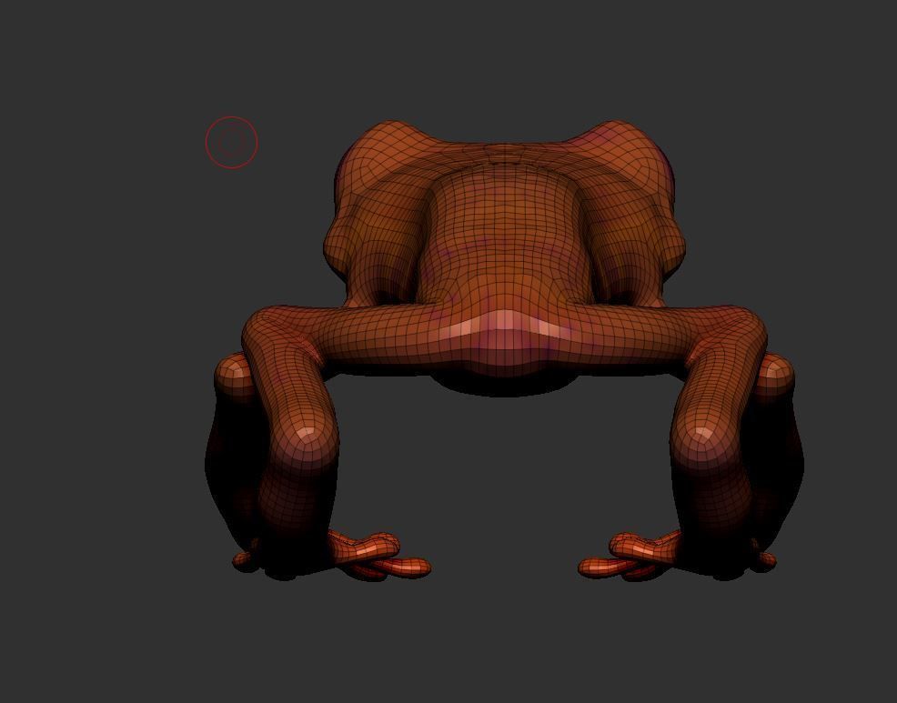 Frog sculpt model high-low mesh 3D print model_2