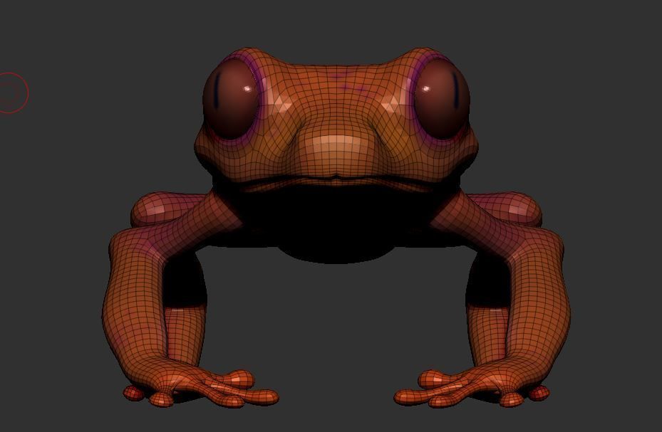 Frog sculpt model high-low mesh 3D print model_1
