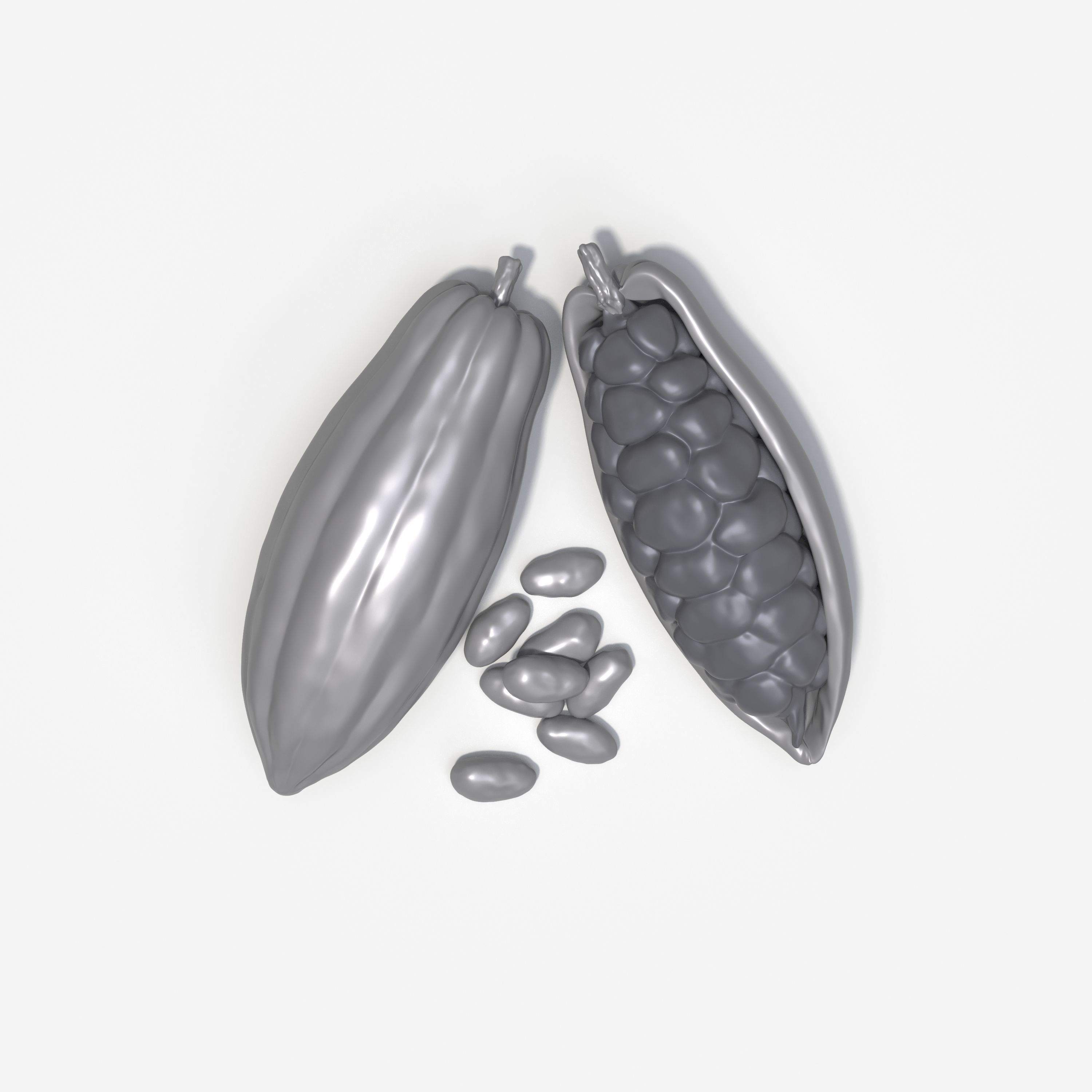 Cocoa Pod 3D model_6
