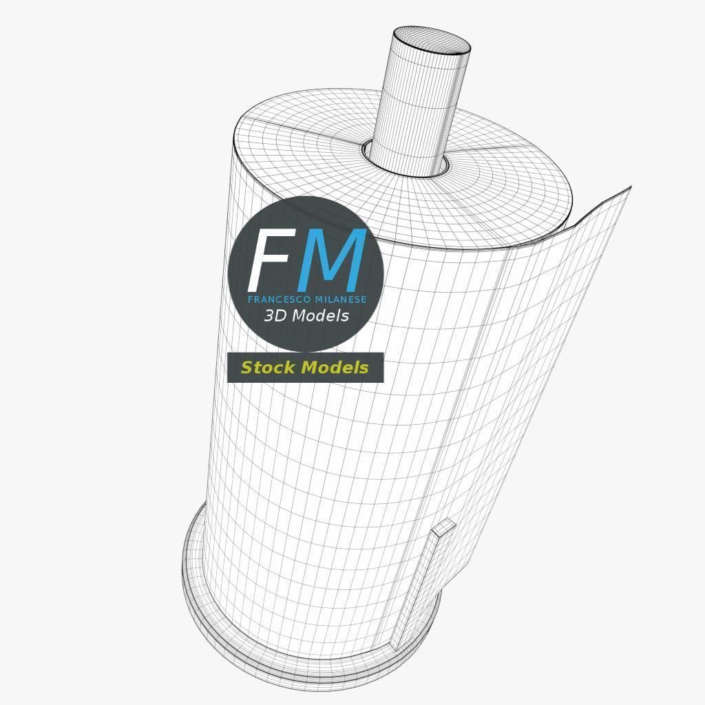 Paper towel holder 3D model_7