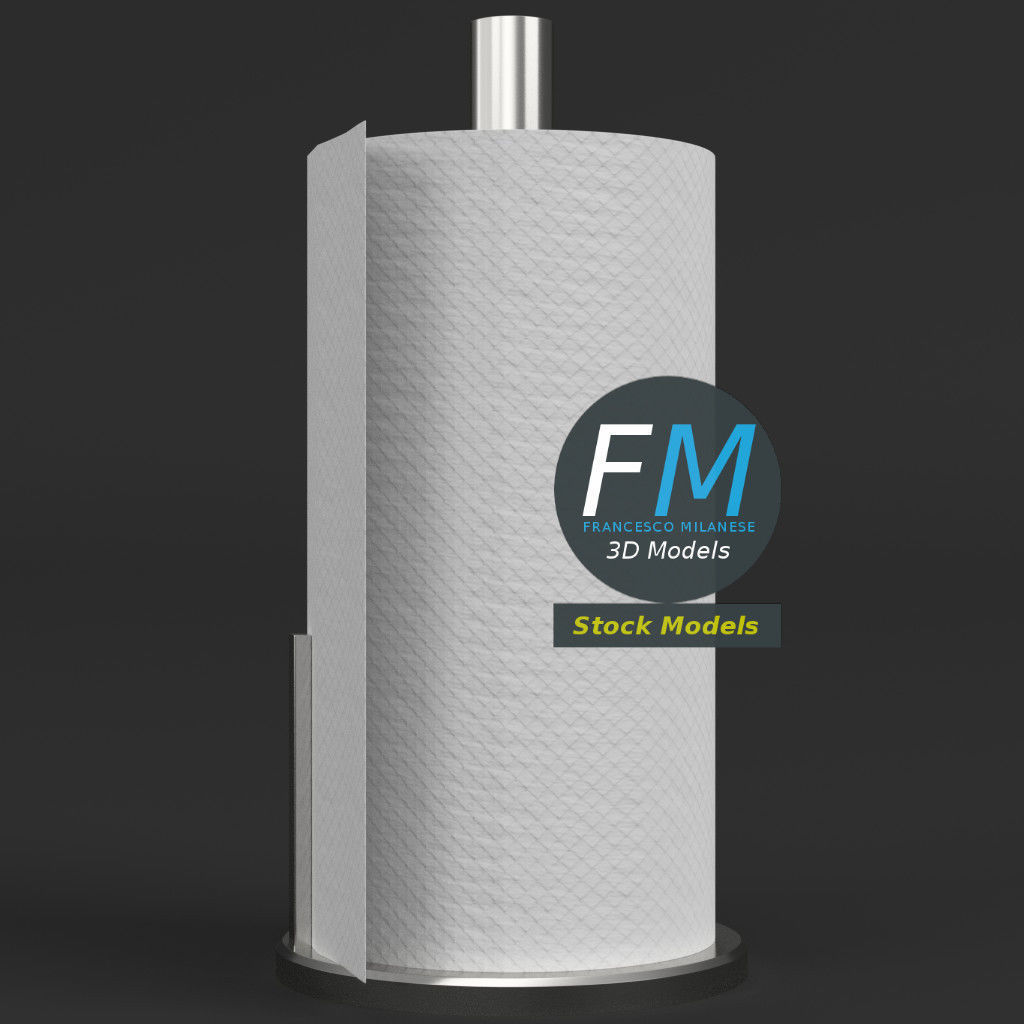 Paper towel holder 3D model_3