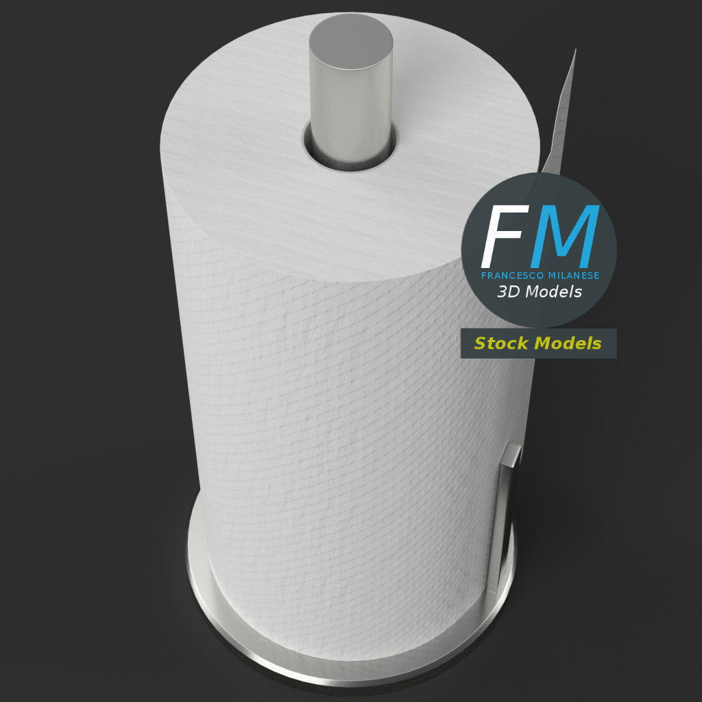 Paper towel holder 3D model_5
