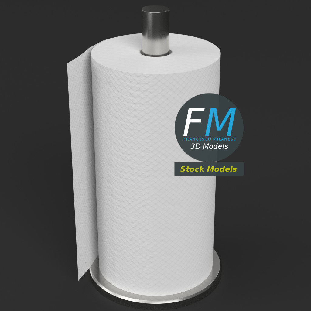 Paper towel holder 3D model_2