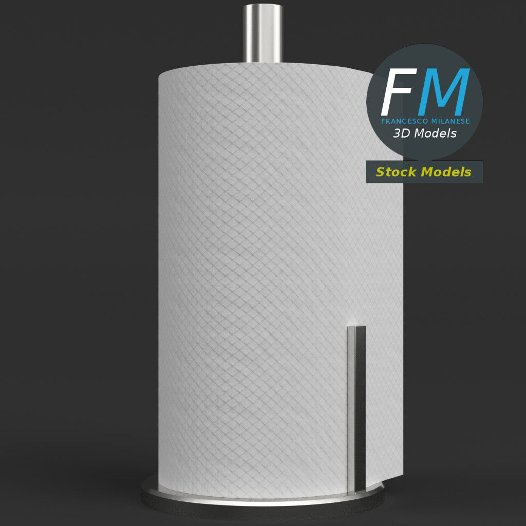 Paper towel holder 3D model_4