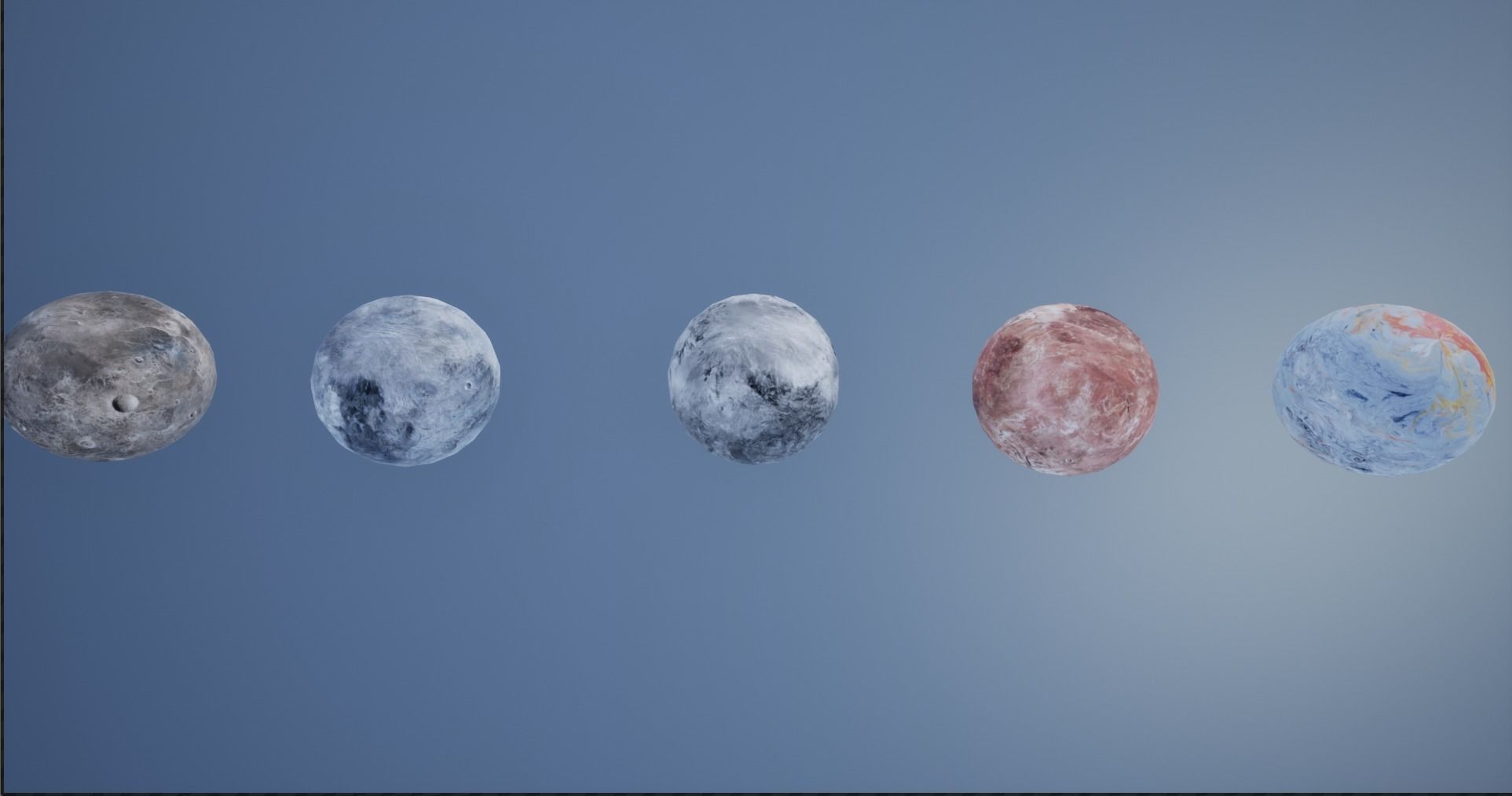 4K PBR Fictional Planets Low-poly 3D model_17