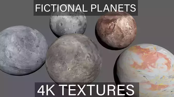 4K PBR Fictional Planets Low-poly 3D model 4K PBR Fictional Planets Low-poly 3D model