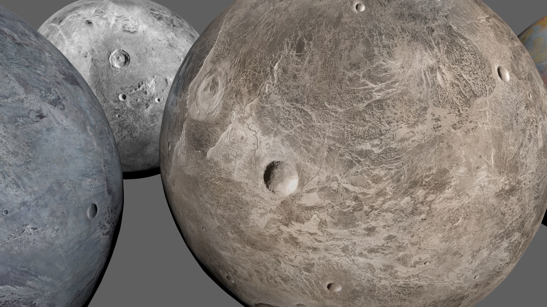 4K PBR Fictional Planets Low-poly 3D model_12