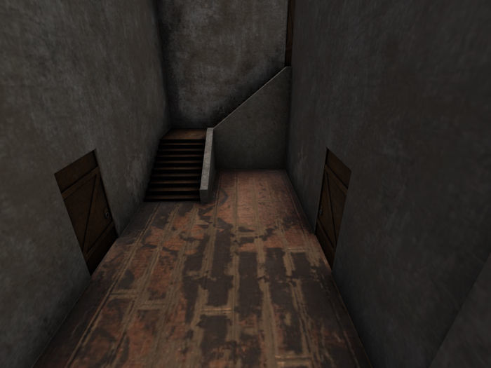 Tavern Building with Interior Low-poly 3D model_3