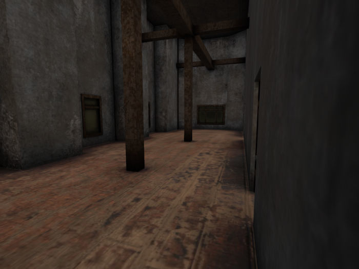 Tavern Building with Interior Low-poly 3D model_4