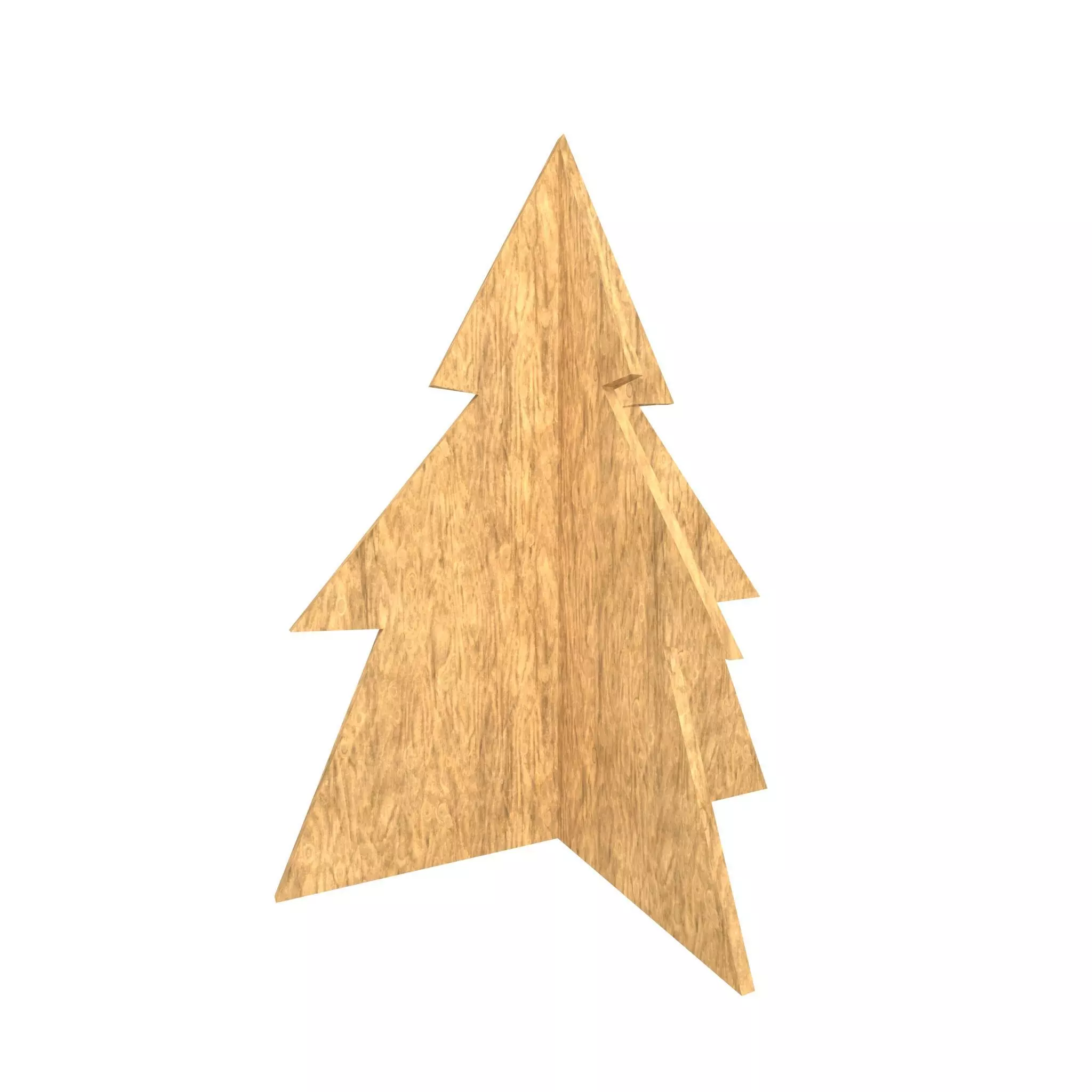 Wooden Christmas Trees v1 001 Low-poly 3D model_0