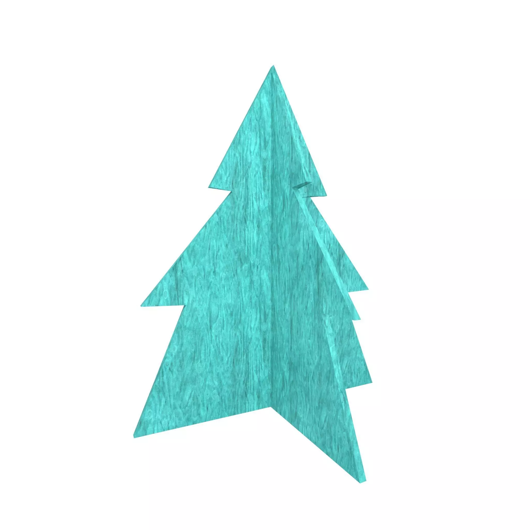 Wooden Christmas Trees v1 003 Low-poly 3D model_0
